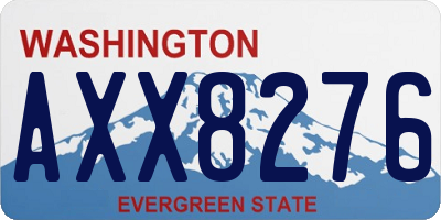 WA license plate AXX8276