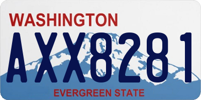WA license plate AXX8281