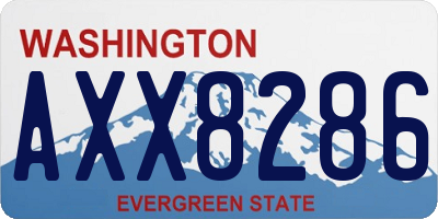 WA license plate AXX8286
