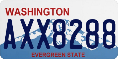WA license plate AXX8288