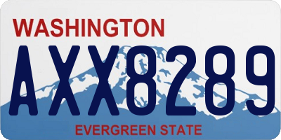 WA license plate AXX8289