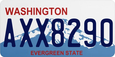 WA license plate AXX8290
