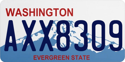 WA license plate AXX8309