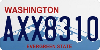 WA license plate AXX8310