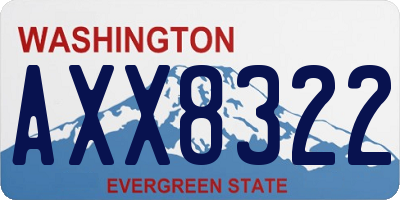 WA license plate AXX8322