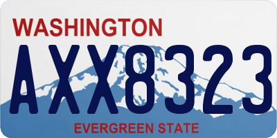 WA license plate AXX8323