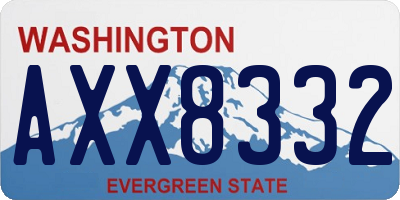 WA license plate AXX8332
