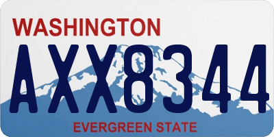 WA license plate AXX8344