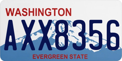 WA license plate AXX8356