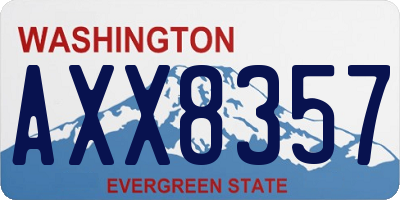 WA license plate AXX8357