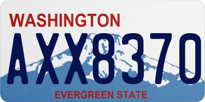 WA license plate AXX8370
