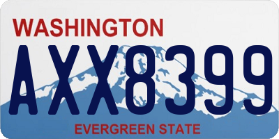 WA license plate AXX8399