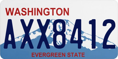 WA license plate AXX8412