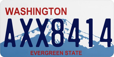 WA license plate AXX8414
