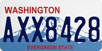 WA license plate AXX8428