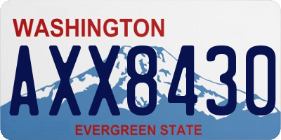 WA license plate AXX8430