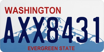 WA license plate AXX8431