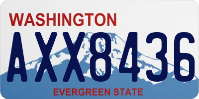 WA license plate AXX8436