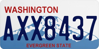 WA license plate AXX8437