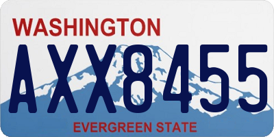 WA license plate AXX8455