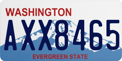WA license plate AXX8465