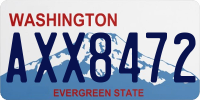 WA license plate AXX8472
