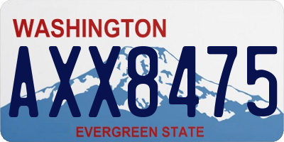 WA license plate AXX8475