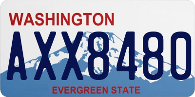 WA license plate AXX8480