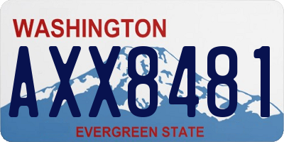 WA license plate AXX8481