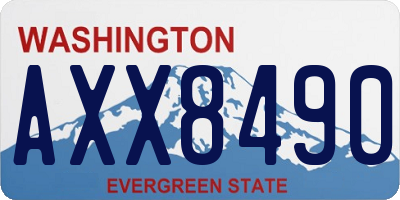 WA license plate AXX8490