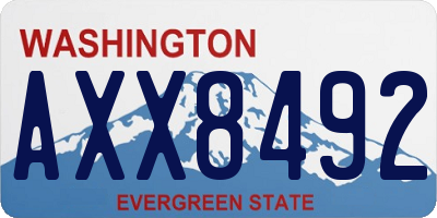 WA license plate AXX8492