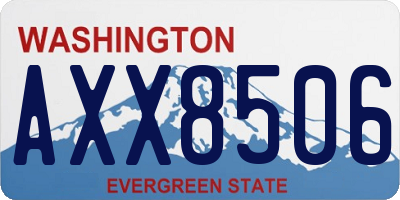 WA license plate AXX8506