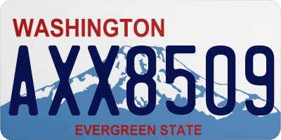 WA license plate AXX8509
