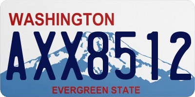 WA license plate AXX8512