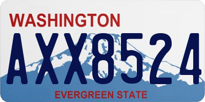 WA license plate AXX8524