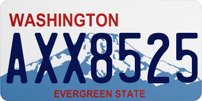 WA license plate AXX8525