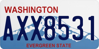 WA license plate AXX8531