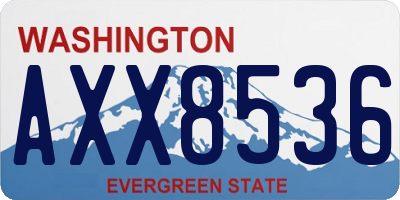 WA license plate AXX8536