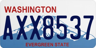 WA license plate AXX8537