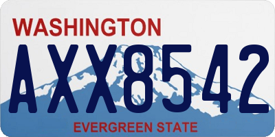 WA license plate AXX8542