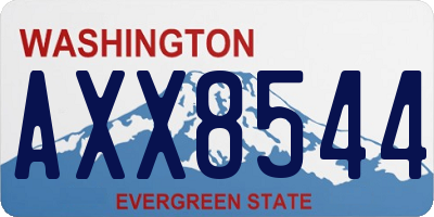 WA license plate AXX8544