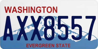 WA license plate AXX8557