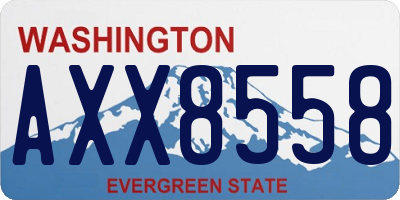 WA license plate AXX8558