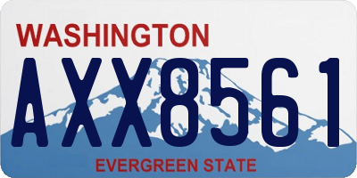 WA license plate AXX8561