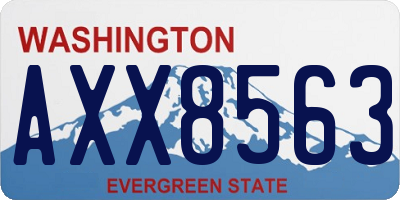 WA license plate AXX8563