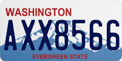 WA license plate AXX8566
