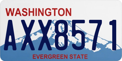 WA license plate AXX8571