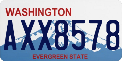 WA license plate AXX8578