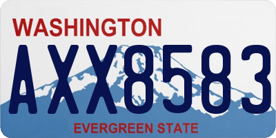 WA license plate AXX8583