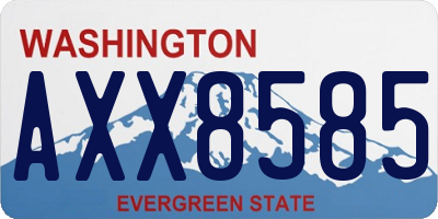 WA license plate AXX8585
